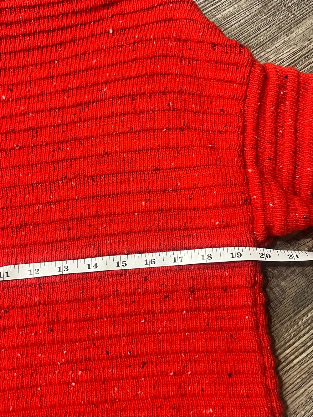 COURT & ROWE Red Ribbed Mock Neck Sweater Medium Ribbed Cozy Knit - Picture 7 of 8
